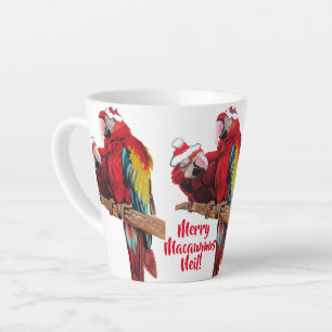 Parrot Red Merry kerstmis Macaw Latte Mok