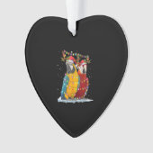 Parrot Reindeer Xmas Ornements de Noël légers (devant)