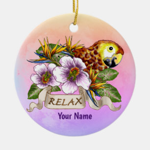 Parrot Relax Keramisch Ornament