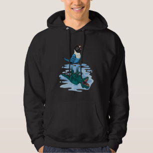 Parrot & Rex Reflection I Blue-gemaskerde Lovebird Hoodie