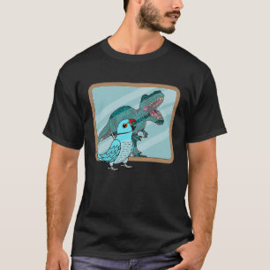 Parrot & Rex Reflection I Blue Indian Ringneck T-shirt