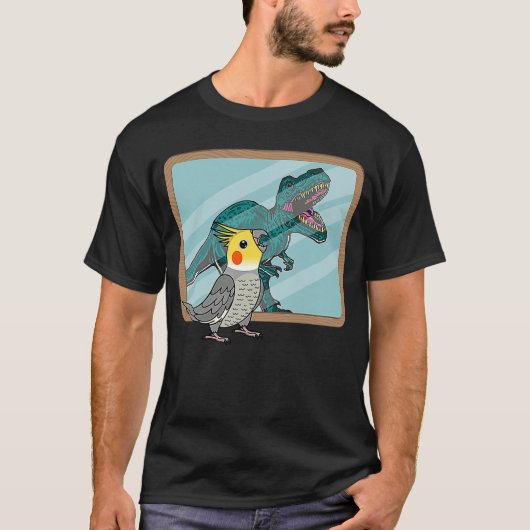 Parrot & Rex Reflection I Cockatiel T-shirt (Voorkant)