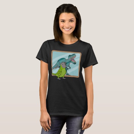 Parrot & Rex Reflection I Dusky Head Conure T-shirt (Voorkant volledig)