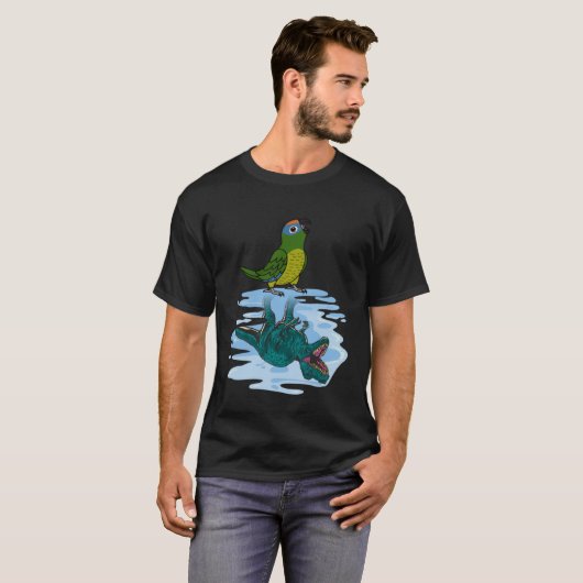 Parrot & Rex Reflection I Peach fronted Conure T-shirt (Voorkant volledig)