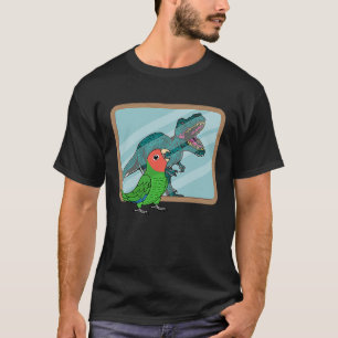 Parrot & Rex Reflection I Rosy was met Green Loveb T-shirt