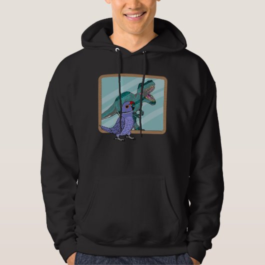 Parrot & Rex Reflection I Violet Indian Ringnek Hoodie (Voorkant)