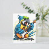 Parrot Rock Muziek Briefkaart (Staand voorkant)