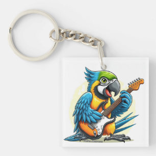 Parrot Rock Muziek Sleutelhanger