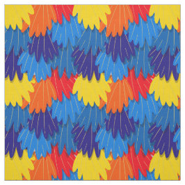 Parrot Scarlet Macaw Feathers Exotic Bird Pattern Stof