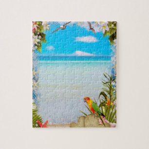 Parrot Seagull Beach Scene Legpuzzel