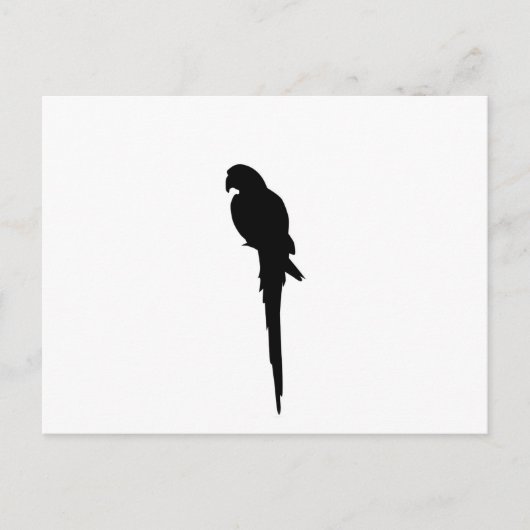 Parrot silhouette briefkaart (Voorkant)