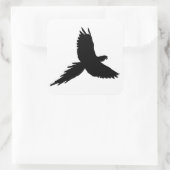Parrot Silhouette Vierkante Sticker (Tas)