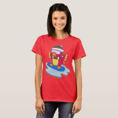 Parrot Snowboarder Snowboard T-shirt (Voorkant volledig)