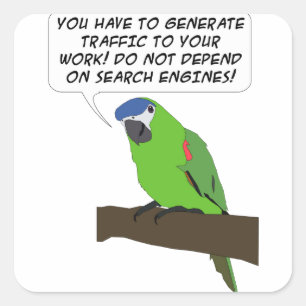 Parrot Speech Vierkante Sticker