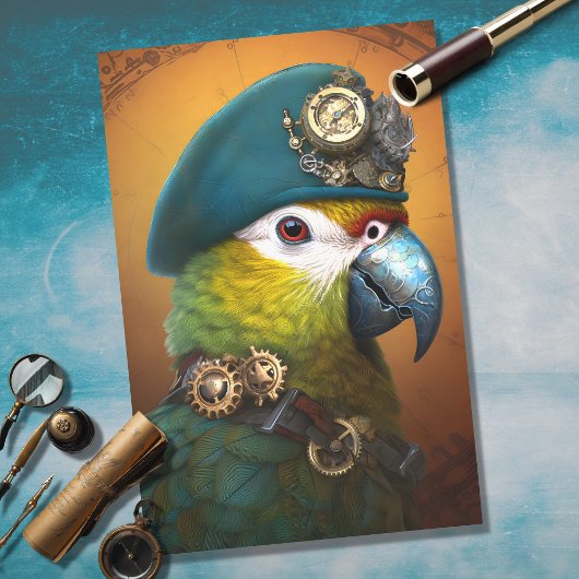 Parrot Steampunk 2 Decoupage papier