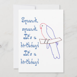 Parrot Thème Anniversaire Invitations de fête