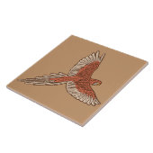 Parrot tijdens de vlucht, de rust, de crème en de  tegeltje (Zijkant)