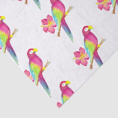 Parrot Tropische Waterverf Summer Party Tissuepapier (Detail)