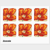 Parrot Tulip I Vierkante Sticker (Vel)
