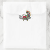 Parrot verbijsterd in de buisstoel ronde sticker (Tas)