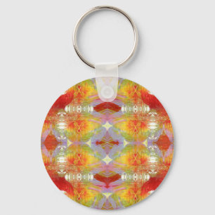 Parrot veren patroon sleutelhanger