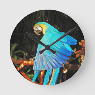 Parrot-wandklok Ronde Klok