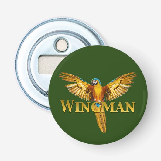 Parrot Wingman Button Flesopener (Voorkant)