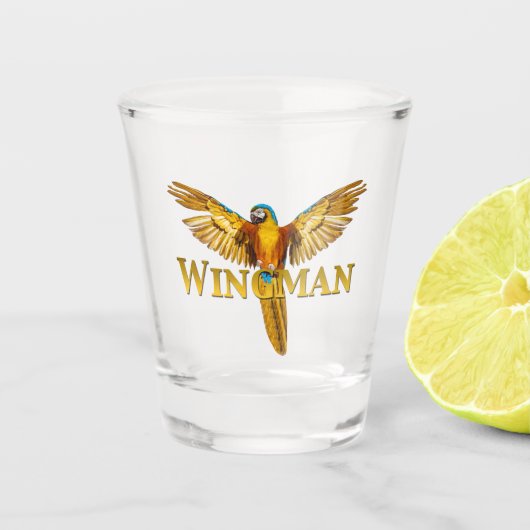 Parrot Wingman Shot Glas (Voorkant)