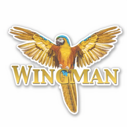 Parrot Wingman Sticker (Voorkant)