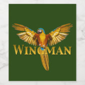 Parrot Wingman Wijn Etiket (Enkel label)