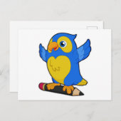 Parrot with Pencil Briefkaart (Voorkant / Achterkant)
