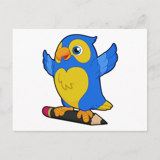 Parrot with Pencil Briefkaart (Voorkant)