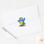 Parrot with Pencil Vierkante Sticker (Envelop)
