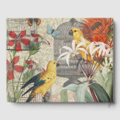 Parrot Yellow Tropical Antiek Flower Gastenboek (Achterkant)