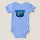 Parrotfish - arrière - plan bleu dégradé | (Design Verso)