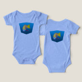 Parrotfish - arrière - plan bleu dégradé | (Design Recto & Verso)