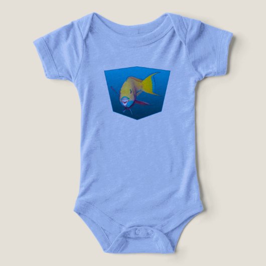 Parrotfish - Ontwerp gradiënt blauwe achtergrond | (Design voorkant)