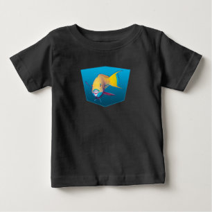Parrotfish - Ontwerp gradiënt blauwe achtergrond  