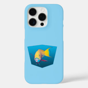 Parrotfish - Ontwerp gradiënt blauwe achtergrond iPhone 16 Pro Hoesje
