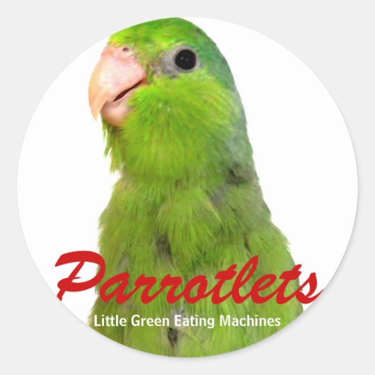 Parrotlet stickers kunst Parrot Groene Parrotlet (Voorkant)
