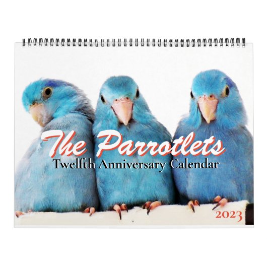 Parrotlets 2023 - 12-jarig jubileumkalender kalender (Hoes)