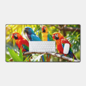 Parrots colorés Mat de bureau (Clavier et souris)