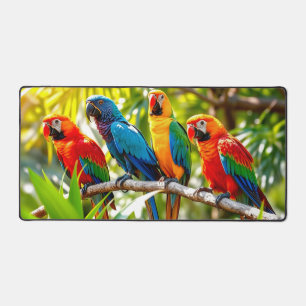 Parrots colorés Mat de bureau
