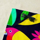 Parrots Design serviette de plage en coton (En situation)