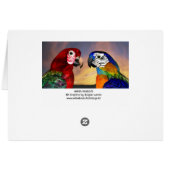 PARROTS HYPER / ARA ROUGE ET BLEU Saint-Valentin (Dos Horizontal)