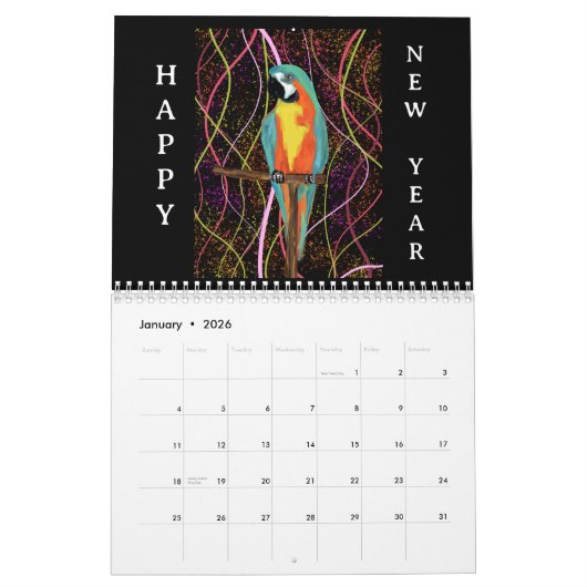 Parrots Kalender (Jan 2026)