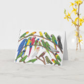 parrots la carte de voeux (Fleur jaune)