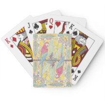 "Parrots" Miami geïnspireerd, hand getekend