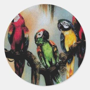 Parrots parlants ~ Stickers Oiseau Animal Nature