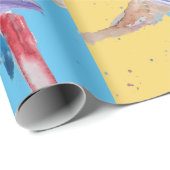 Parrots van de Waterverf van Parrots Cadeaupapier (Rol Hoek)